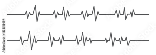 red electrocardiogram line representing a heartbeat or pulse, symbolizing health, life, and medical monitoring