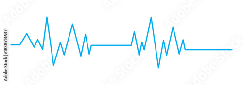 
Heart icon, linear design, heartbeat line, pulse, cardiogram, ECG signal, medical health care, love concept, modern simple vector set on transparent background