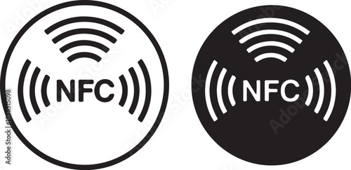NFC Near Field Communication Signal Icons 9b62c36a86cb6f8823e4712e1713da92dr traced on transparent background