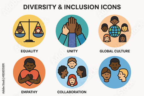 Diversity and Inclusion Icon Set