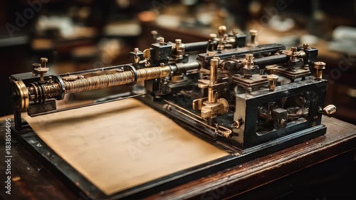 Vintage Telegraph Machine - A Detailed Look at Communication History.