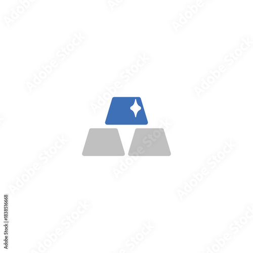 Precious Metal Wealth Gold Bars Icon Set