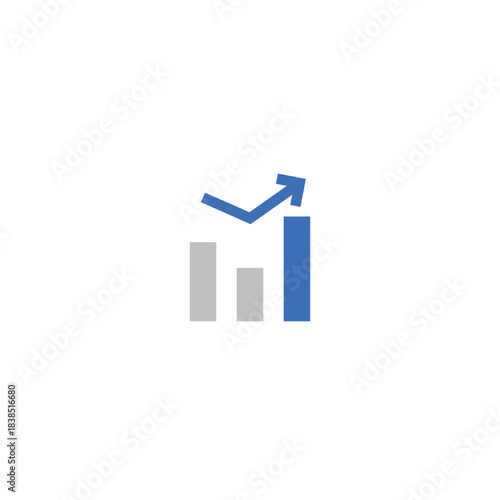 Zigzag Upward Financial Growth Trend Chart Icon