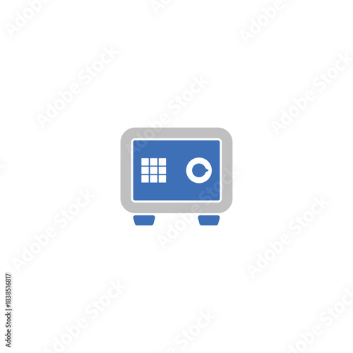 Secure Metal Financial Storage Safe Deposit Icon