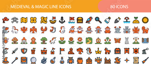 Medieval Fantasy and Magic RPG Icons