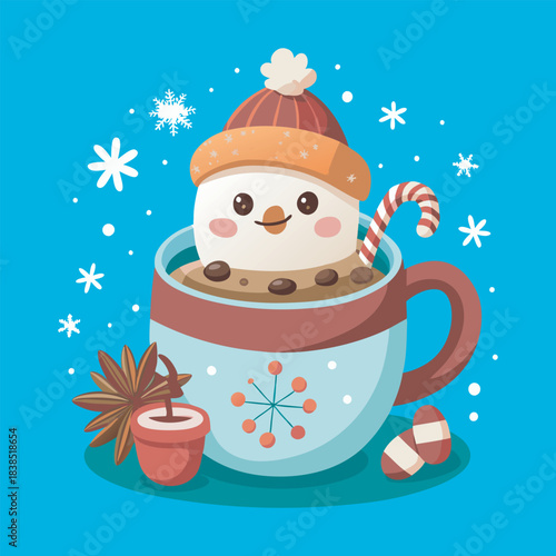 A cozy winter themed vector illustration 5t
