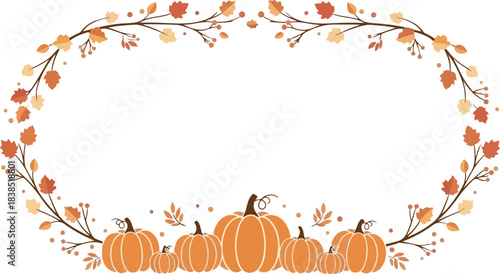Thanksgiving Floral template vector file 