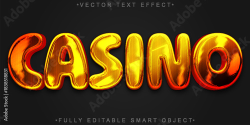  Casino Cash Money Vector Fully Editable Smart Object Text Effect