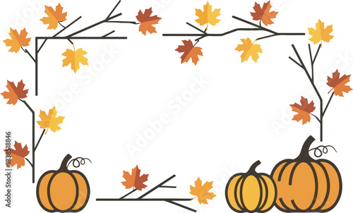 Thanksgiving Floral template vector file 