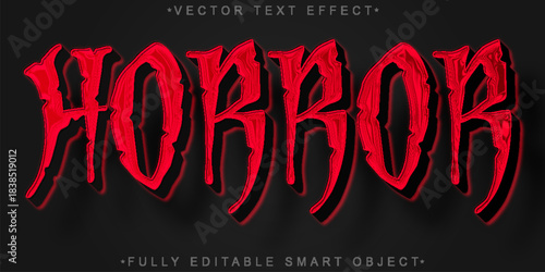  Horror Dark Creepy Atmosphere Vector Fully Editable Smart Object Text Effect