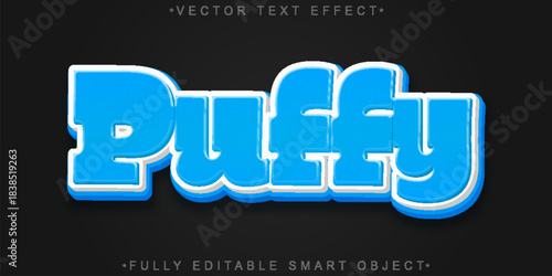  Puffy Fluffy Soft Vector Fully Editable Smart Object Text Effect