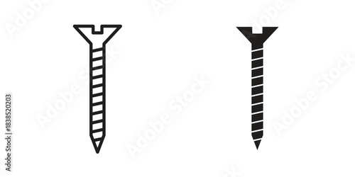 Screws icon line illustration background. icon concept vector