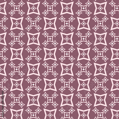 Elegant Mauve Star Pattern with White - Abstract Geometric Background in Rose Taupe