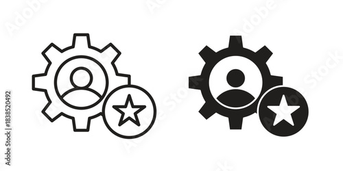 Skills icon line illustration background. icon concept vector