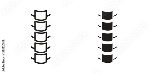 Spinal column icon line illustration background. icon concept vector