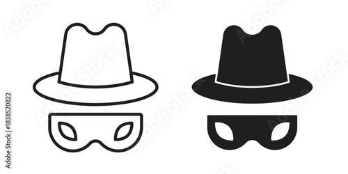Spy icon line illustration background. icon concept vector