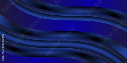 Vector dark blue line background curve element with white space for text and message design, overlapping layers, vector