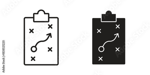 Tactics icon line illustration background. icon concept vector