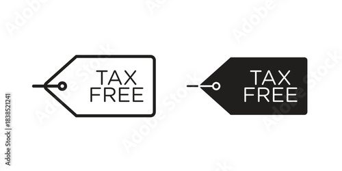 Tax free icon line illustration background. icon concept vector