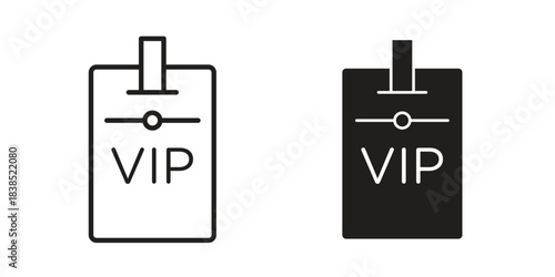 VIP icon line illustration background. icon concept vector