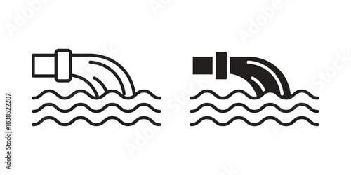 Waste water icon line illustration background. icon concept vector