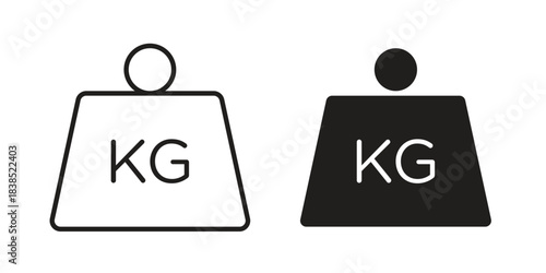 Weight icon line illustration background. icon concept vector