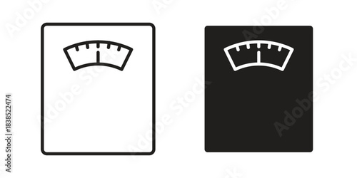 Weight scale icon line illustration background. icon concept vector