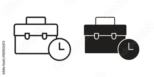 Work experience icon line illustration background. icon concept vector