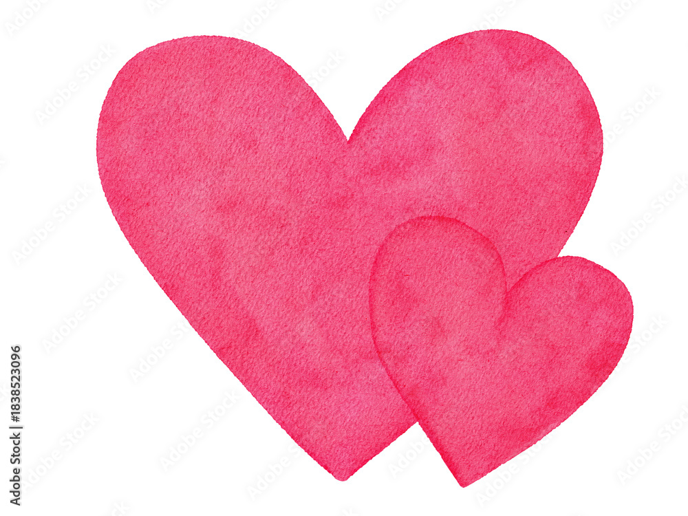 Obraz premium watercolor illustration of valentine pink heart