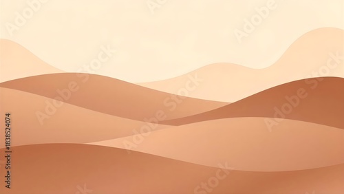 Fototapeta Naklejka Na Ścianę i Meble -  Abstract Layered Sand Hills in Warm Terracotta Tones