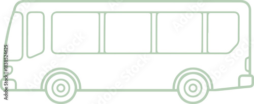 Bus Silhouette Outline Simple Icon