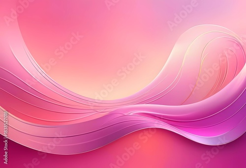Soft, flowing pink waves intertwine, blending seamlessly against a serene background. This abstract design evokes a sense of calm and creativity, inviting exploration Generative AI