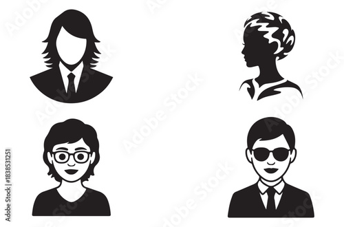 User Avatar Silhouette Vector Icon, Profile, Account and Social Media Identity Design