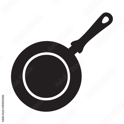Frying Pan Silhouette Icon