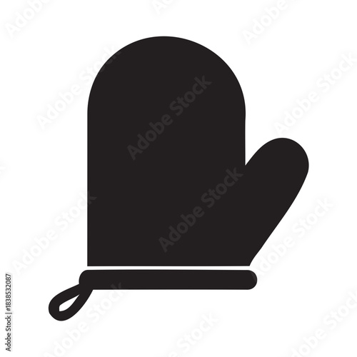 Oven Mitt Icon Silhouette