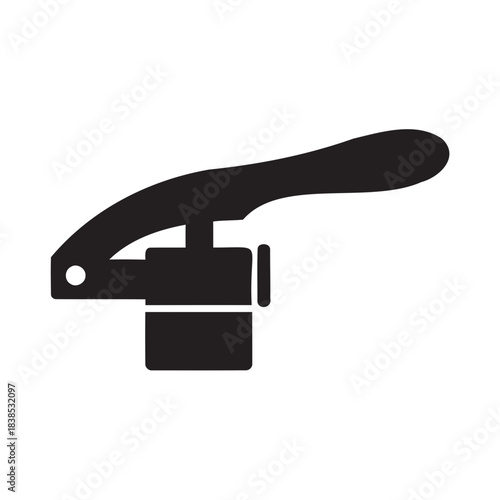 Lever action bottle opener icon silhouette