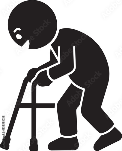 walker person using a walker icon mobility aid healthcare symbol