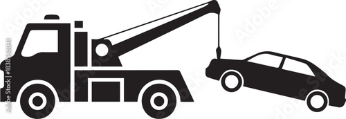 towing roadside assistance tow truck icon vector for transport
