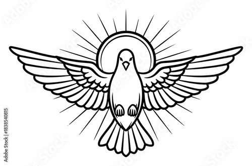 Holy Spirit Dove With Halo
