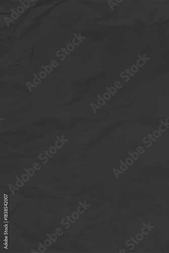 Black clean crumpled paper