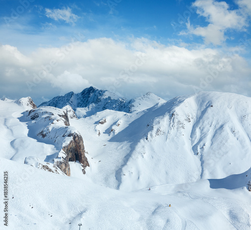 Silvretta Alps winter view (Austria).