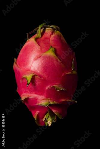 Dragonfruit on a black background