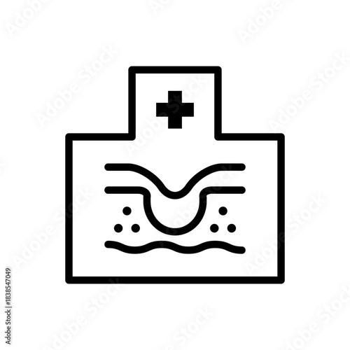 皮膚科をイメージした医療系アイコン