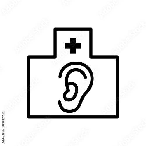 耳鼻科をイメージした医療系アイコン