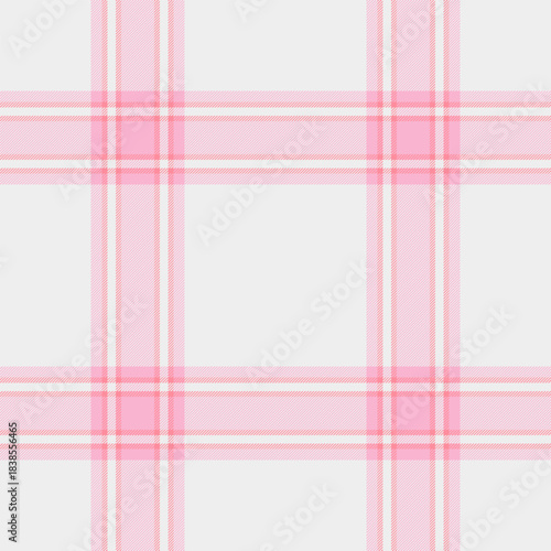 Silk tartan texture vector, quiet seamless plaid pattern. Customize fabric textile check background in white and light colors.