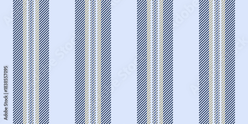Froduct vertical background pattern, crease seamless texture fabric. Pextured vector textile lines stripe in light and blue colors.