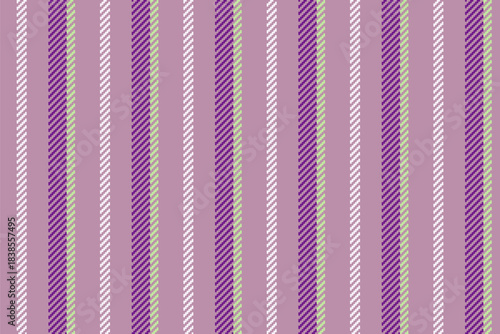 Whop vector fabric textile, purchase vertical background lines. Bining room pattern texture seamless stripe in pastel and purple colors.