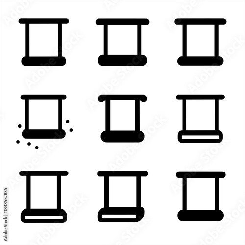 Glowing neon spool grid pattern on dark gradient background