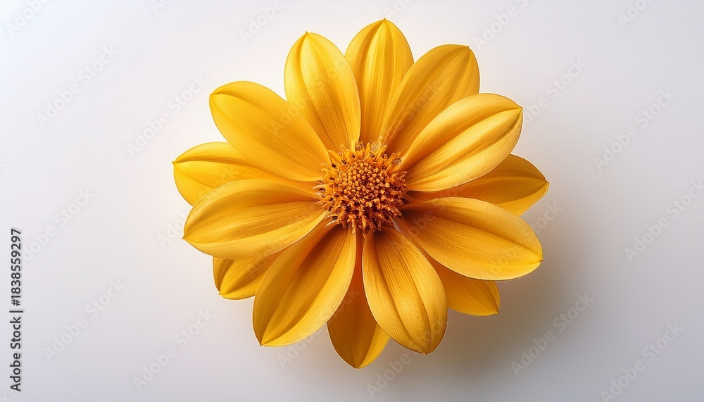 Obraz premium A Yellow Flower With A White Background