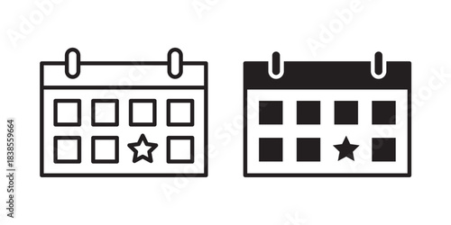 Event Icon. Vector illustration with stroke and fill on a white background.